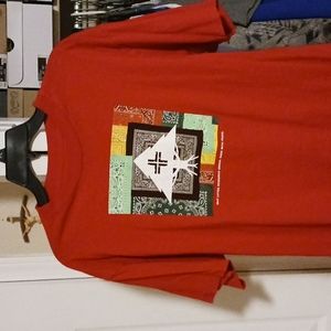 Red l.r.g. t shirt large